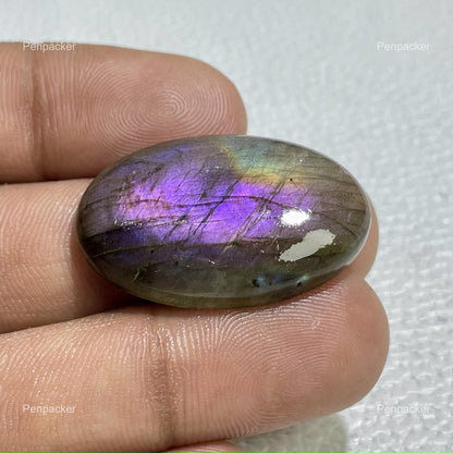 Natural Purple Labradorite Oval Cabochon, Jewelry Making Stone