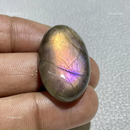 Natural AAA Purple Labradorite Oval Cabochon, Loose Gemstone for Jewelry Making