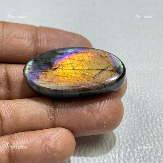 Multicolor Labradorite Oval Cabochon: Natural Loose Gemstone