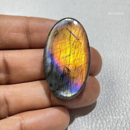 Natural Multicolor Labradorite Oval Cabochon, Loose Gemstone
