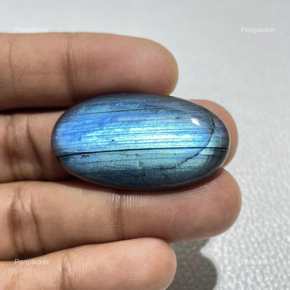 Natural Blue Labradorite Oval Cabochon, Collector Gemstone