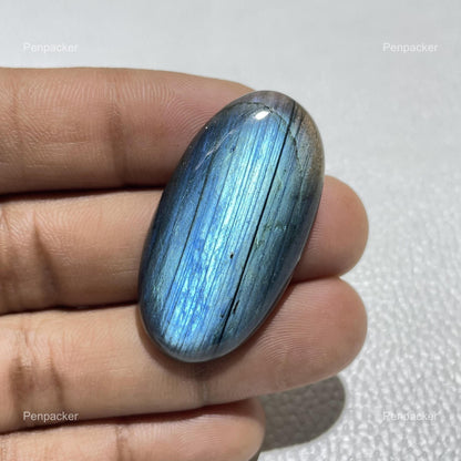 Natural Blue Labradorite Oval Cabochon, Collector Gemstone