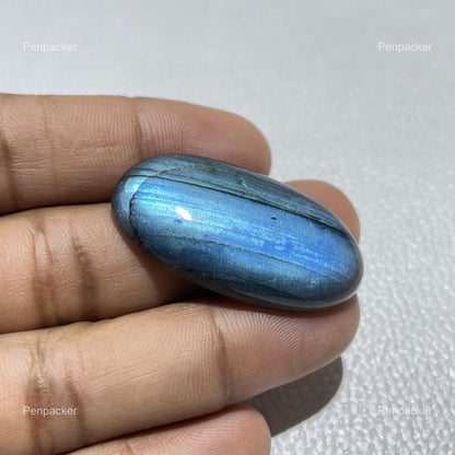 Natural Blue Labradorite Oval Cabochon, Collector Gemstone