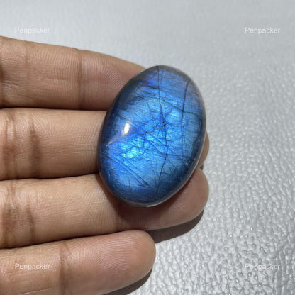 Natural Blue Labradorite Oval Cabochon, Artisan Jewelry Stone