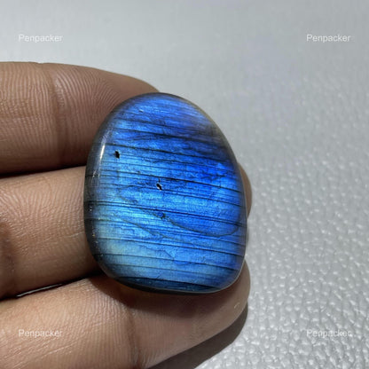 Natural Blue Labradorite Oval Cabochon, Wire Wrap Gemstone