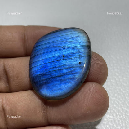Natural Blue Labradorite Oval Cabochon, Wire Wrap Gemstone