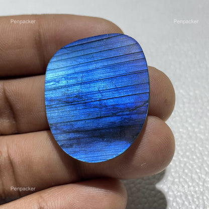 Natural Blue Labradorite Oval Cabochon, Wire Wrap Gemstone