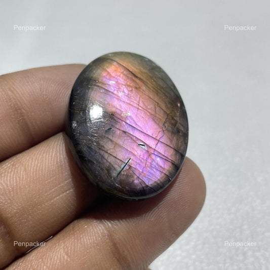 Multicolor Labradorite Cabochon: Natural Oval Gemstone for Jewelry