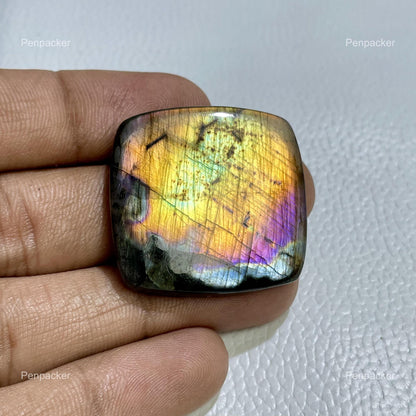 Natural Multicolor Labradorite Cushion Cabochon, Loose Gemstone