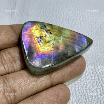 Natural Multicolor Labradorite Pear Cabochon, Jewelry Making Stone