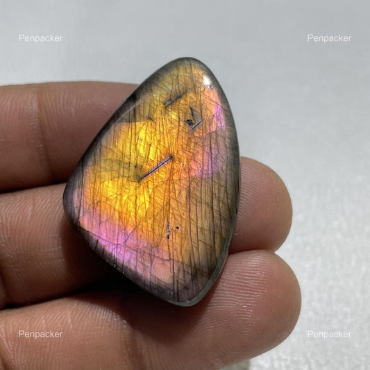 Multi-Color Labradorite Cabochon: Flat Back Gemstone for Jewelry Making