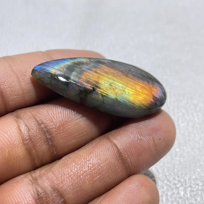 Natural Multicolor Labradorite Pear Cabochon, 51.80 Cts, Loose Gemstone for Jewelry Making