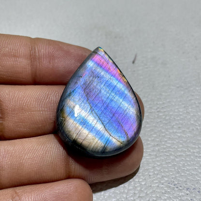Multicolor Labradorite Pear Cabochon, Pendant Setting Stone