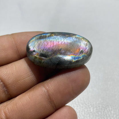 Natural Purple Labradorite Oval Cabochon, 35x24x6.5 MM, 54.7 Cts, Loose Gemstone for Jewelry Making