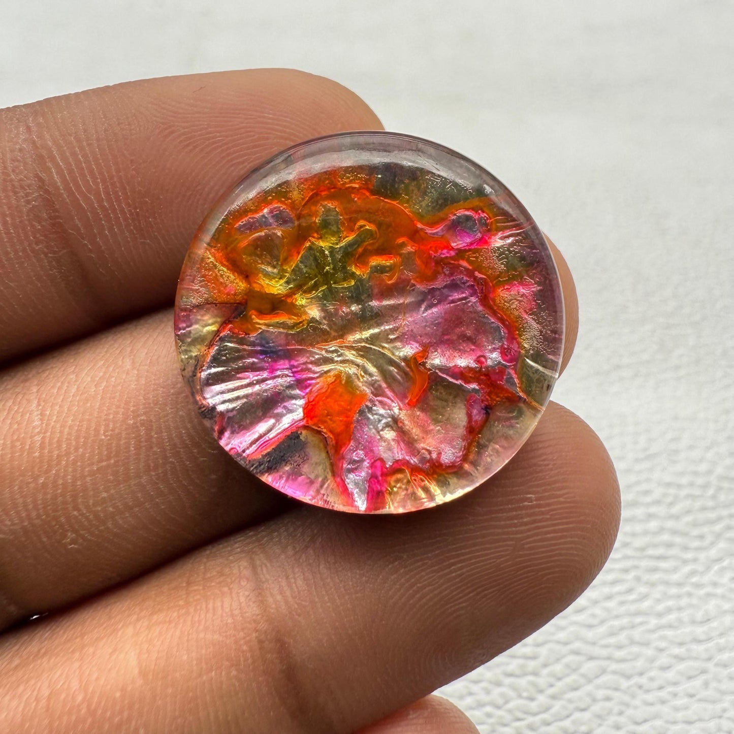 Colorful Gemstone for Jewelry Making- Dico Glass Stone (20x20x7 mm, 35.9 Cts)