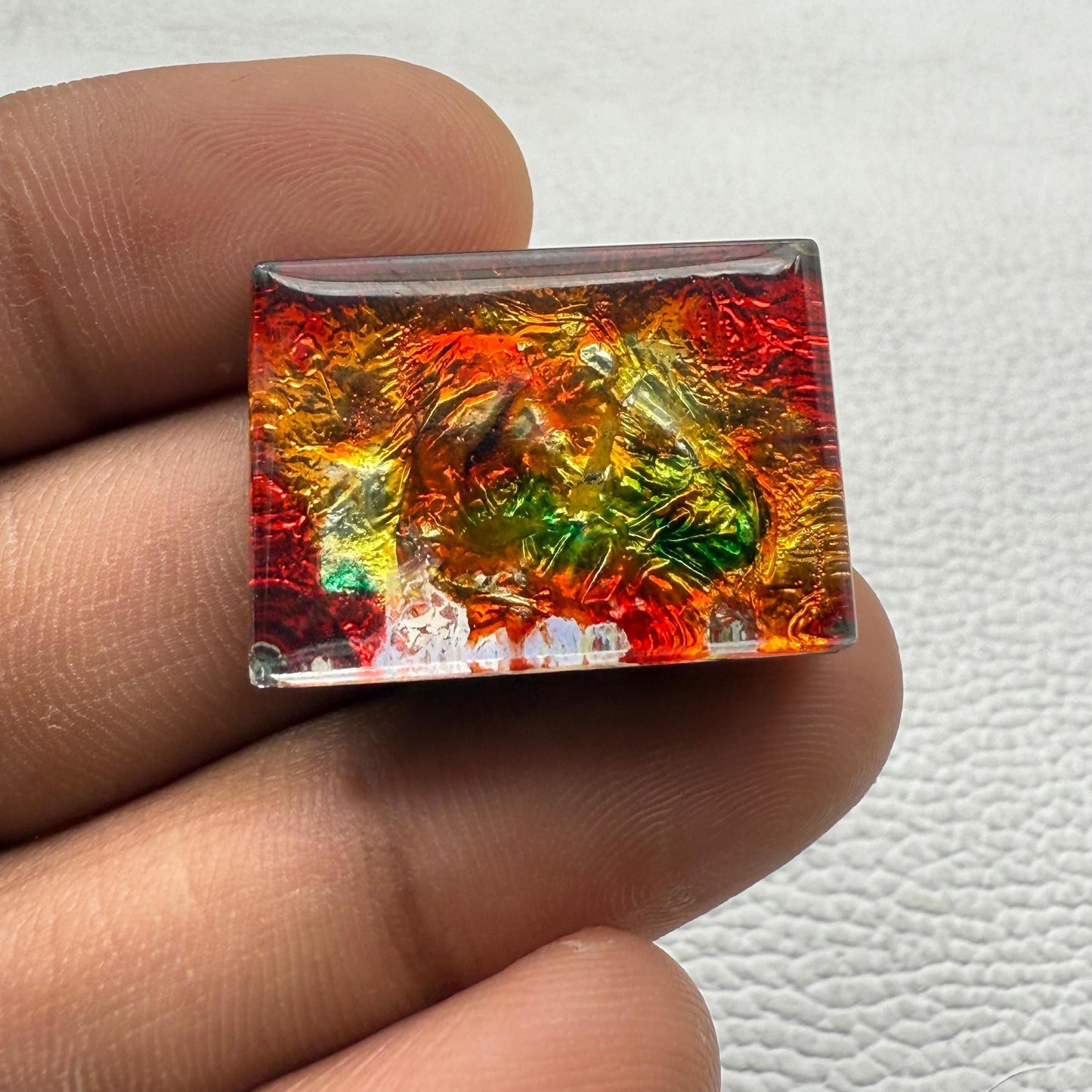 Square Cabochon Gemstone For Making Jewelry- Dico Glass Gemstone (21X18X8MM) 32 CT