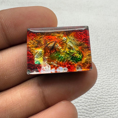 Dico Glass Square Cabochon, 21X18X8MM, 32 CT, Loose Gemstone for Jewelry Making