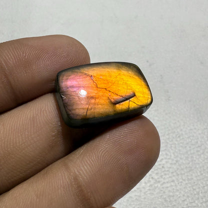 Natural Purple Labradorite Baguette Cabochon, 25.4 Cts, Loose Gemstone for Jewelry Making