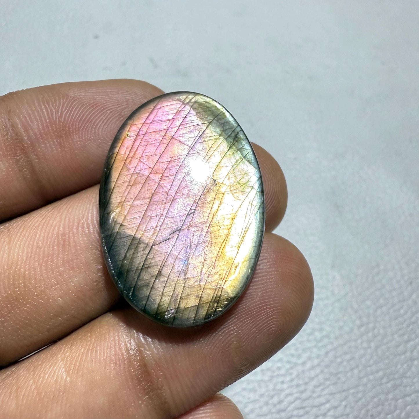 Purple Labradorite Oval Cabochon, 29.7 Cts, Loose Gemstone for Jewelry Making