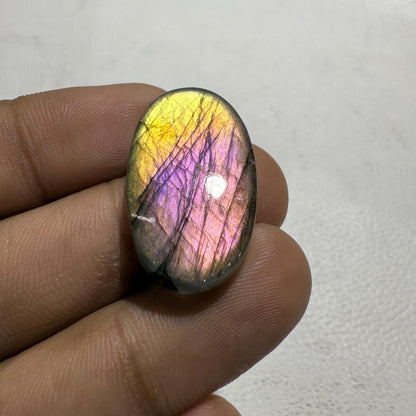 Multicolor Labradorite Oval Cabochon, 28x17x6 mm, 30.9 Cts, Loose Gemstone for Jewelry Making