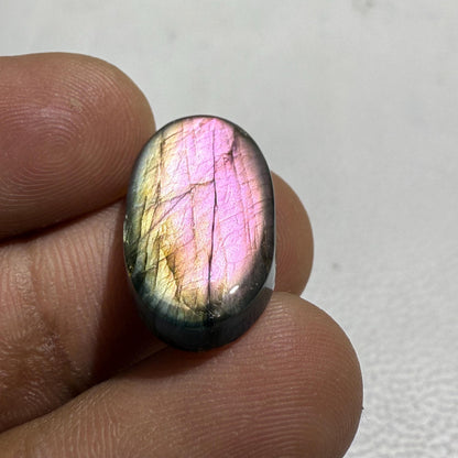 Natural Purple Labradorite Oval Cabochon, 22x12x6 mm, 15.3 Cts, Loose Gemstone for Jewelry Making