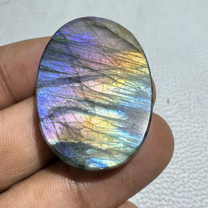 Purple Labradorite Oval Cabochon, 81.90 Cts, Loose Gemstone for Jewelry Making