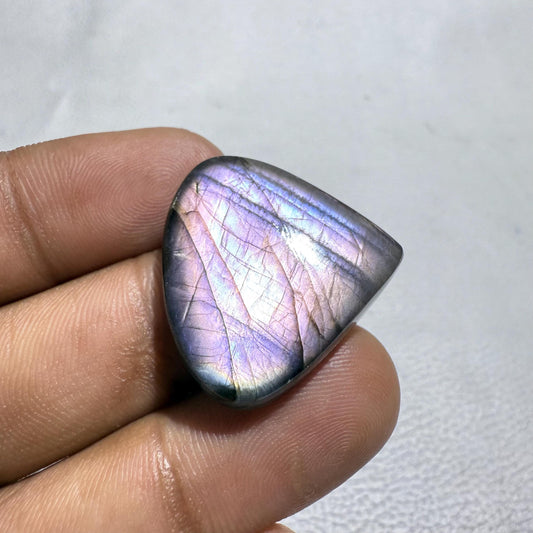 Heart Labradorite Cabochon: Purple Gemstone for Jewelry Making