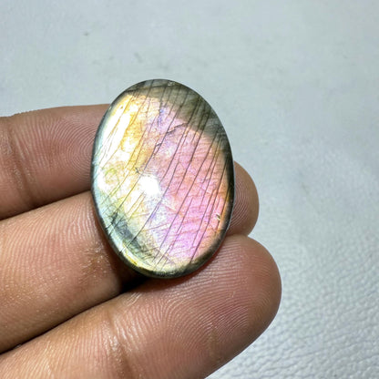 Purple Labradorite Oval Cabochon, 29.7 Cts, Loose Gemstone for Jewelry Making
