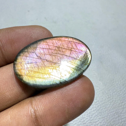 Purple Labradorite Oval Cabochon, 29.7 Cts, Loose Gemstone for Jewelry Making