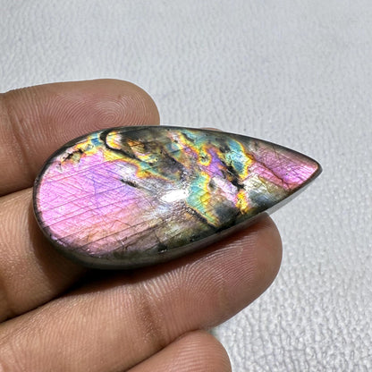 Spectrolite Labradorite Cabochon, 46x21x7.5mm, 65.7Cts., Loose Gemstone for Jewelry Making