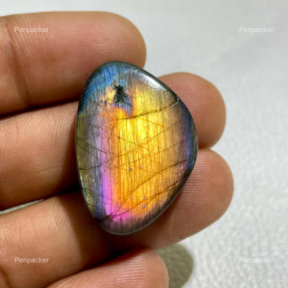 AAA Labradorite Cabochon, 49.90 Cts, Loose Gemstone for Jewelry Making