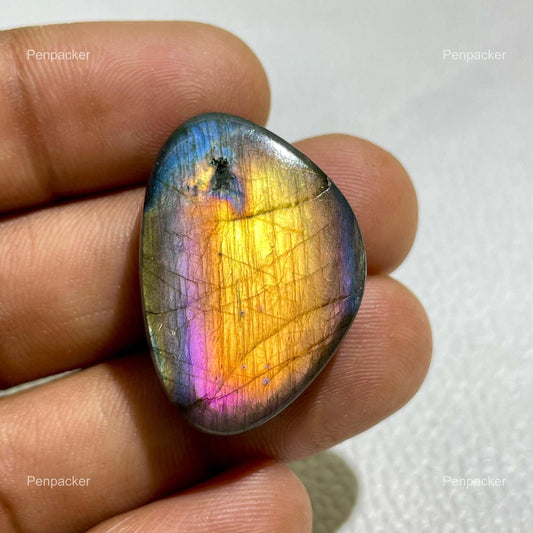 Labradorite Cabochon: Flashy Labradorite Gemstone For Making Jewelry- AAA Quality (49.90 Cts)