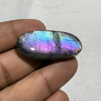 Purple Amethyst Lace Agate Pear Cabochon, 36x24x7 mm, Loose Gemstone for Jewelry Making