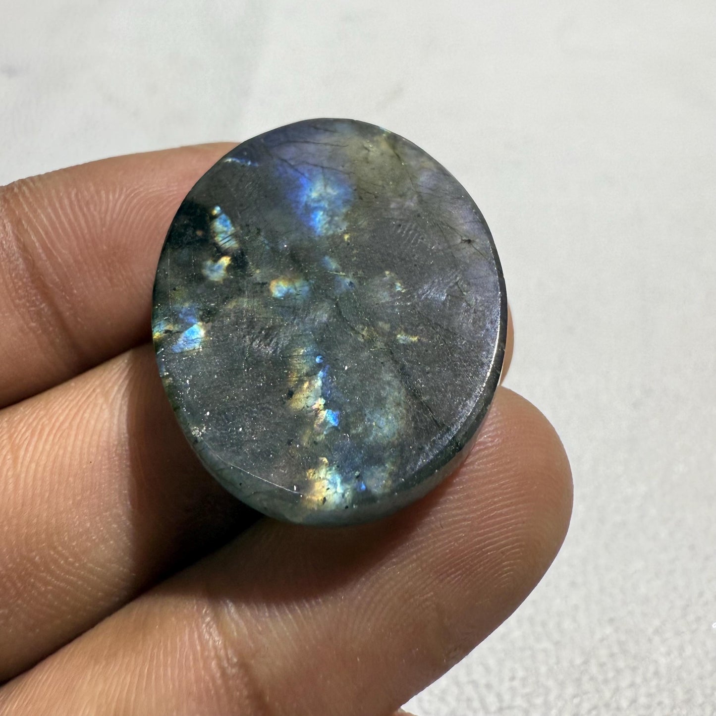 Natural AAA Purple Flash Labradorite Oval Cabochon, 47.6 Cts, Loose Gemstone for Jewelry Making
