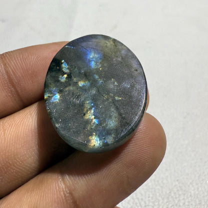 Natural AAA Purple Flash Labradorite Oval Cabochon, 47.6 Cts, Loose Gemstone for Jewelry Making