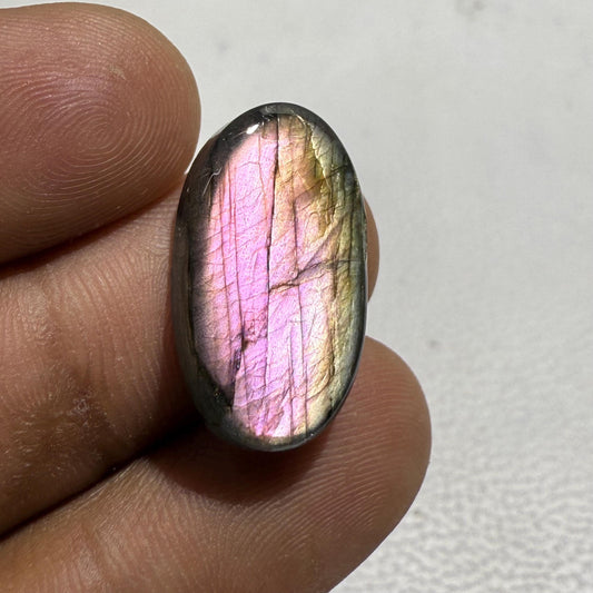 Purple Labradorite Cabochon: Natural Oval Gemstone for Jewelry Making