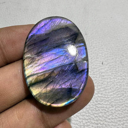 Purple Labradorite Oval Cabochon, 81.90 Cts, Loose Gemstone for Jewelry Making