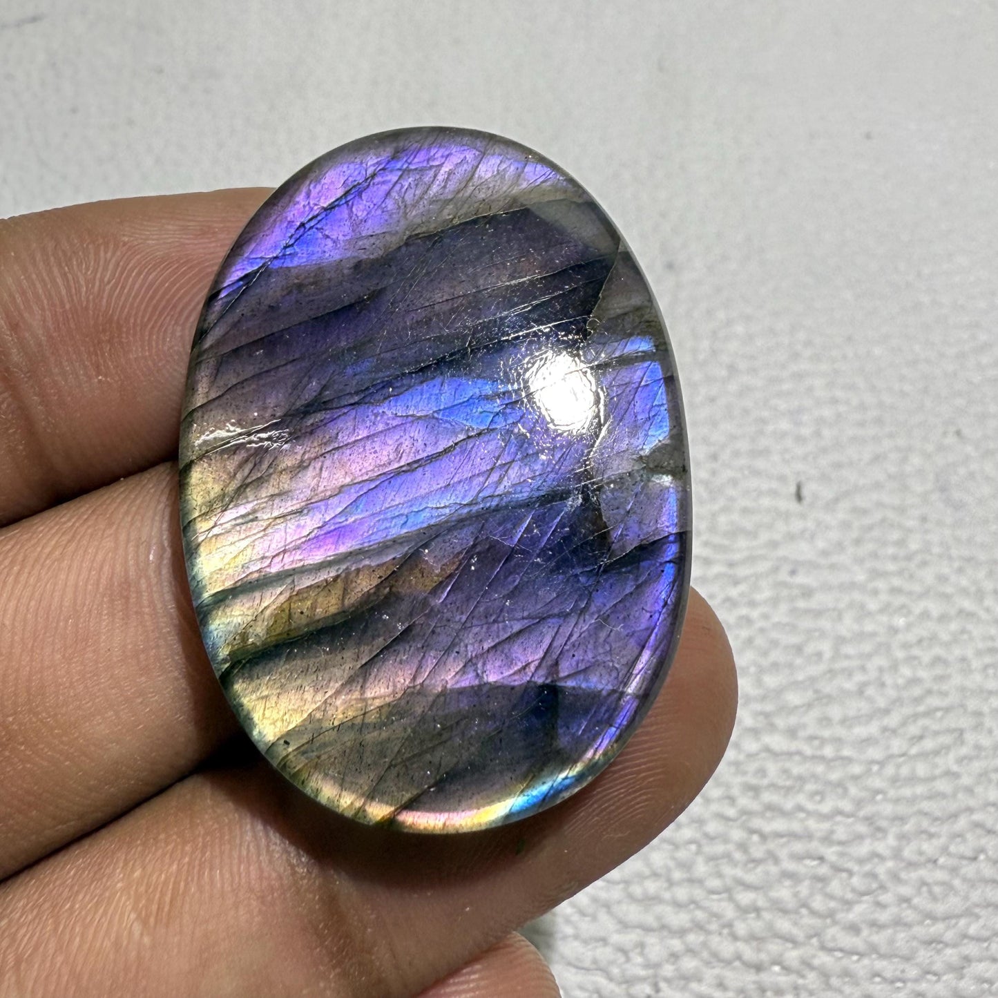 Purple Labradorite Oval Cabochon, 81.90 Cts, Loose Gemstone for Jewelry Making