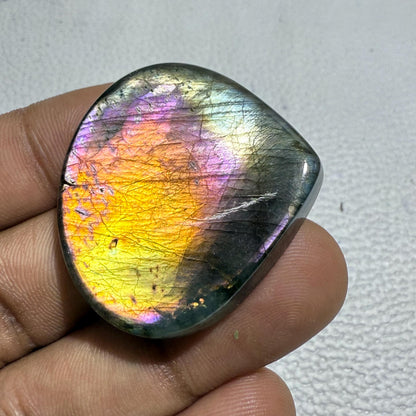Multicolor Labradorite Cabochon, 42.00 Cts, Loose Gemstone for Jewelry Making