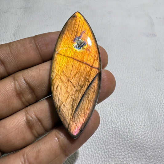 Marquise Labradorite Cabochon - Natural Labradorite Gemstone Cabochon in Marquise Shapes only! Labradorite for Jewelry Making, 98.9 ct