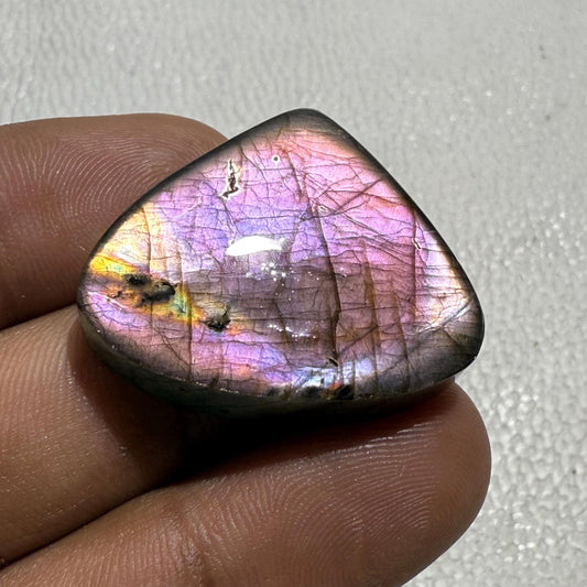Purple Labradorite Palm Stone: Natural Gemstone Loose For Jewelry Making