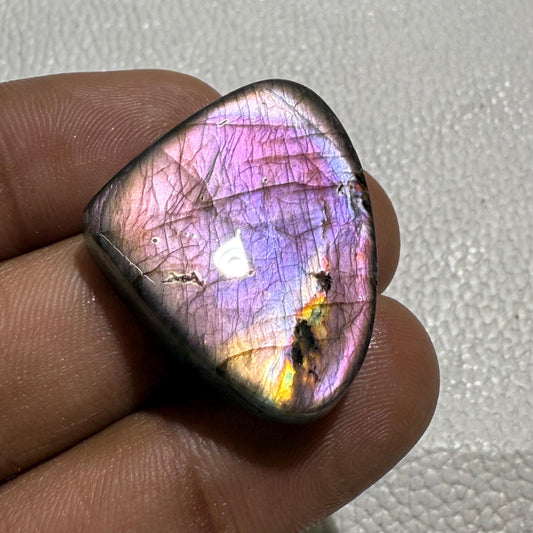Purple Labradorite Palm Stone: Natural Gemstone Loose For Jewelry Making
