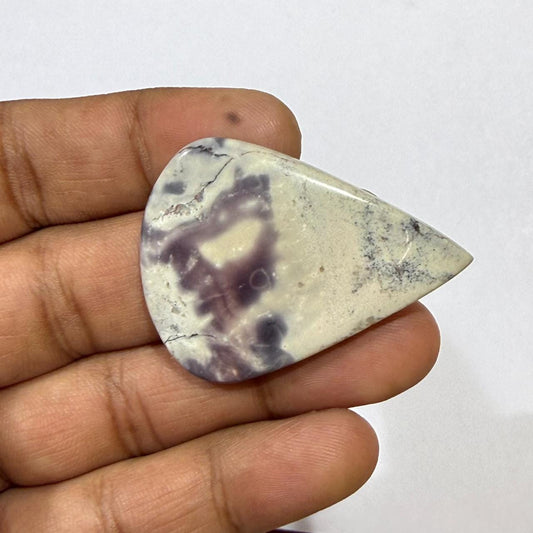 Purple Tiffany Jasper Stone Cabochon, Natural Bertrandite Fluorite Gemstone, Designer Jewelry Making Stone, Loose Gem