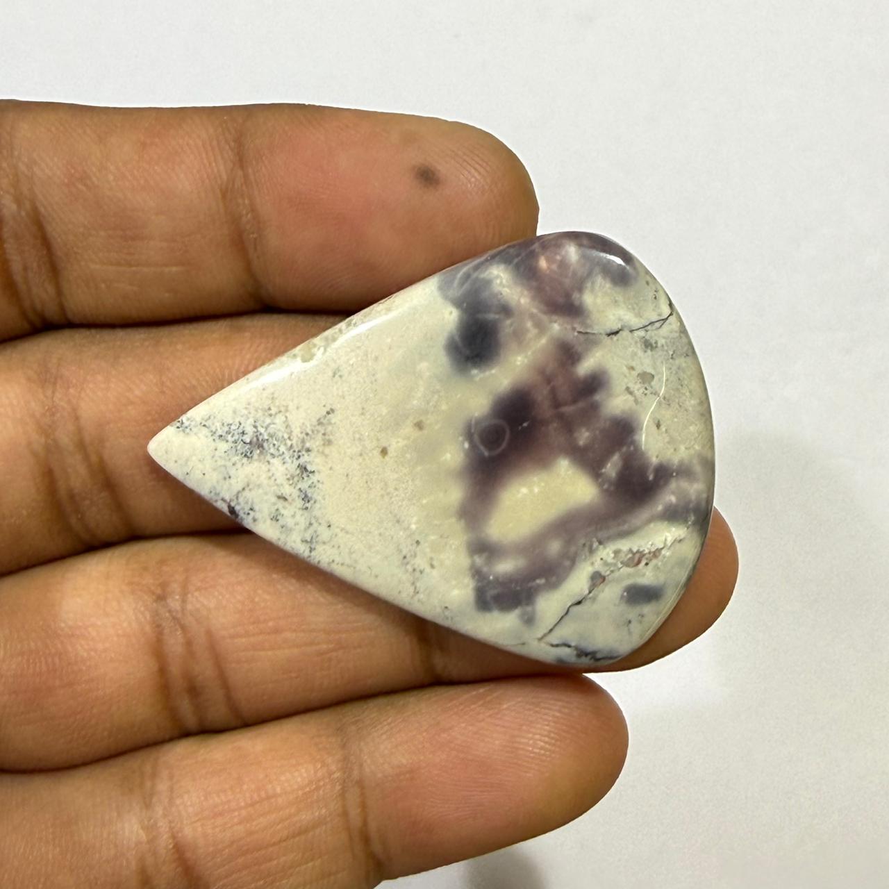 Purple Tiffany Jasper Stone Cabochon, Natural Bertrandite Fluorite Gemstone, Designer Jewelry Making Stone, Loose Gem