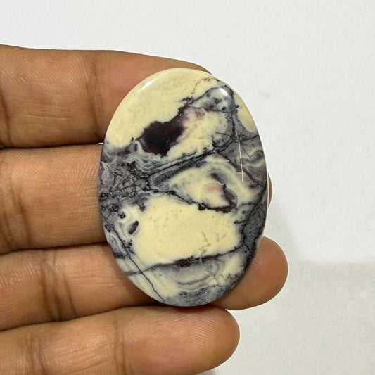 Purple Tiffany Jasper Oval Cabochon Natural Loose Gemstone, Polished Oval Stone for Jewelry Making, Crystal Healing Gem