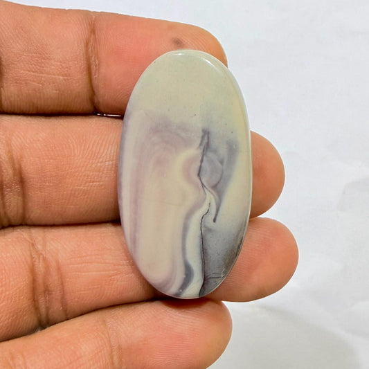 Natural Tiffany Jasper Oval Cabochon Loose Gemstone, Lavender Tiffany Stone, Designer Jasper for Jewelry Making, (38x20x5mm, 40 cts )