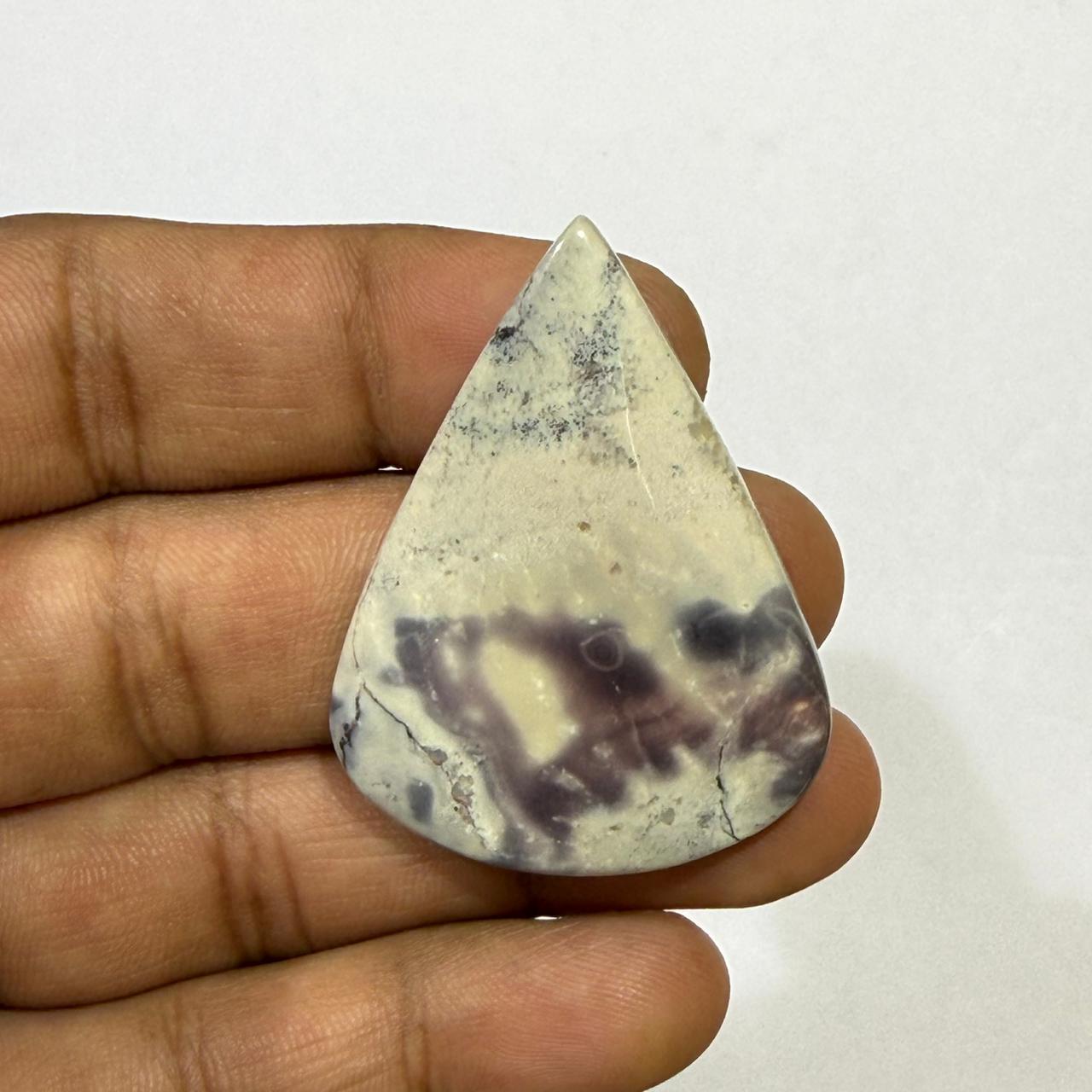 Purple Tiffany Jasper Stone Cabochon, Natural Bertrandite Fluorite Gemstone, Designer Jewelry Making Stone, Loose Gem