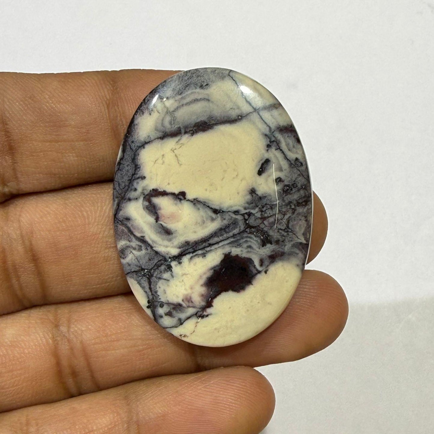 Purple Tiffany Jasper Oval Cabochon Natural Loose Gemstone, Polished Oval Stone for Jewelry Making, Crystal Healing Gem