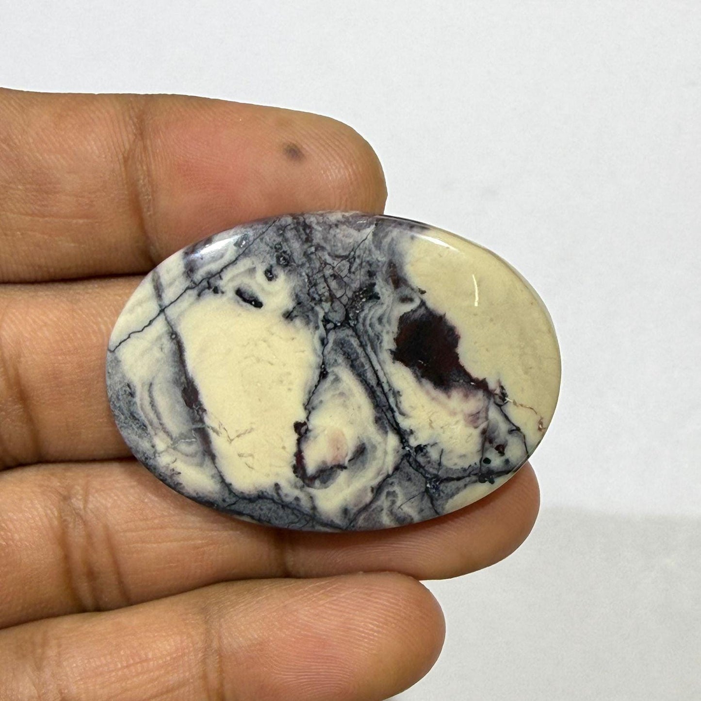 Purple Tiffany Jasper Oval Cabochon Natural Loose Gemstone, Polished Oval Stone for Jewelry Making, Crystal Healing Gem