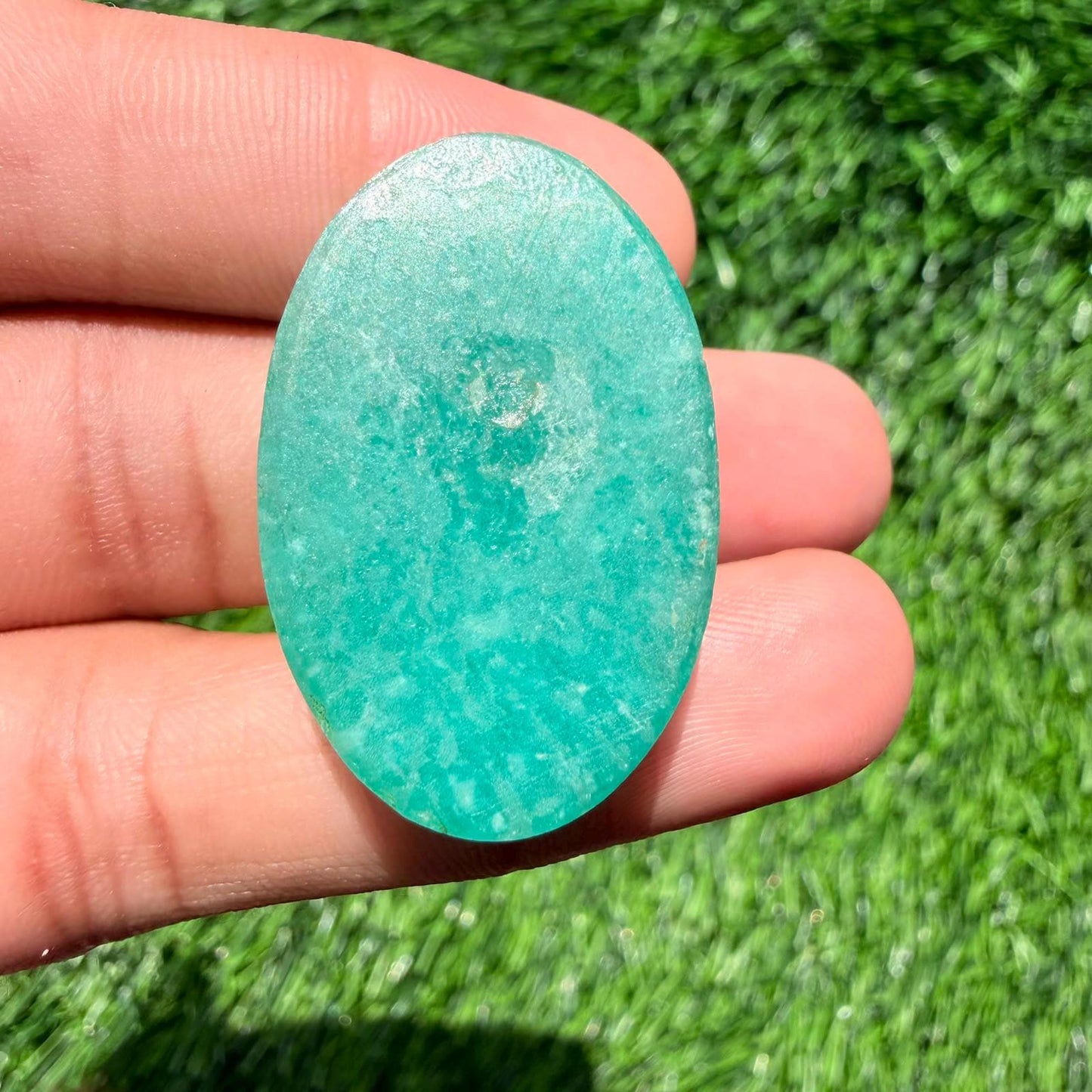 Natural Green Aventurine Cabochon Oval Shape Loose Gemstone, Flat Back Cabochon, Jewelry Making Stone, Green Crystal (3x21x8,mm 47cts)